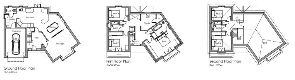 Lot: 57 - FREEHOLD DEVELOPMENT SITE WITH PLANNING FOR TWO DETACHED HOMES - Proposed floorplan 2